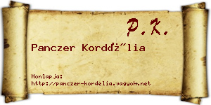 Panczer Kordélia névjegykártya